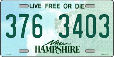 NH license plate 3763403