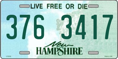 NH license plate 3763417