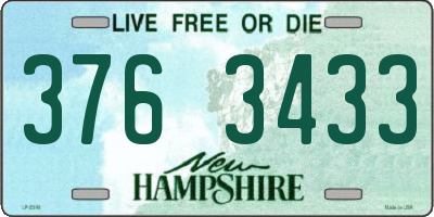NH license plate 3763433