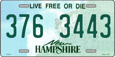 NH license plate 3763443