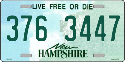 NH license plate 3763447