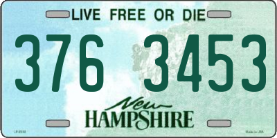 NH license plate 3763453