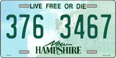 NH license plate 3763467