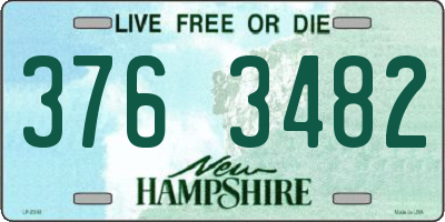 NH license plate 3763482