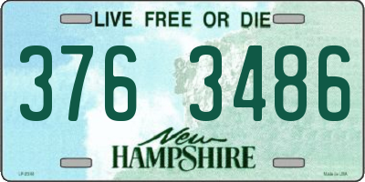NH license plate 3763486