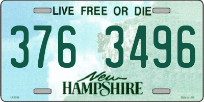 NH license plate 3763496