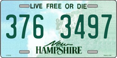 NH license plate 3763497
