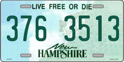 NH license plate 3763513