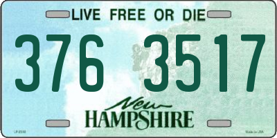 NH license plate 3763517