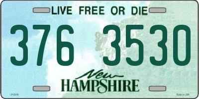 NH license plate 3763530
