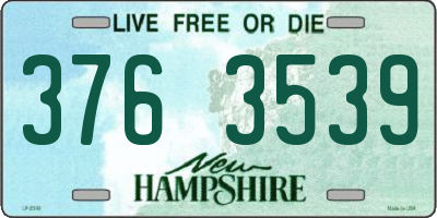 NH license plate 3763539