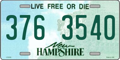 NH license plate 3763540