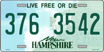 NH license plate 3763542