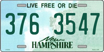 NH license plate 3763547
