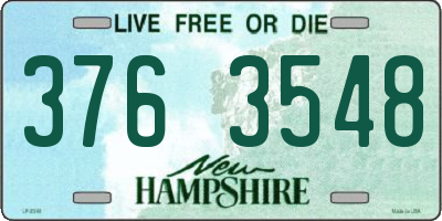 NH license plate 3763548