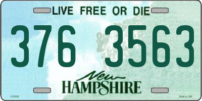 NH license plate 3763563