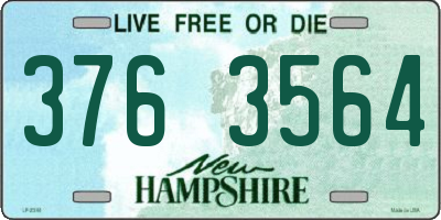 NH license plate 3763564
