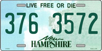 NH license plate 3763572