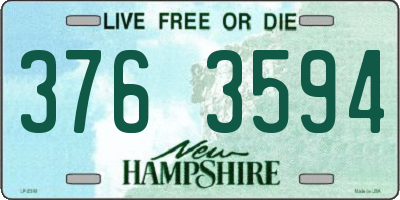 NH license plate 3763594