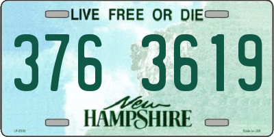 NH license plate 3763619