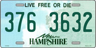 NH license plate 3763632