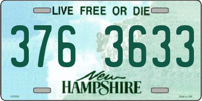 NH license plate 3763633