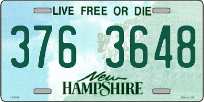 NH license plate 3763648