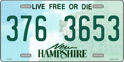 NH license plate 3763653