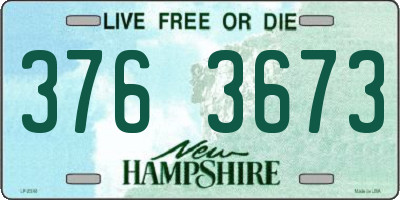 NH license plate 3763673