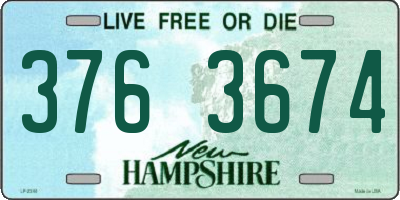 NH license plate 3763674