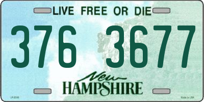 NH license plate 3763677