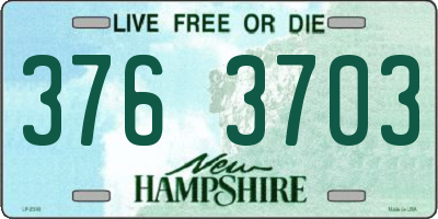 NH license plate 3763703