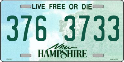NH license plate 3763733