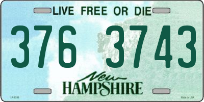 NH license plate 3763743