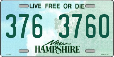 NH license plate 3763760