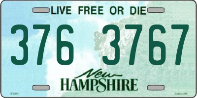 NH license plate 3763767