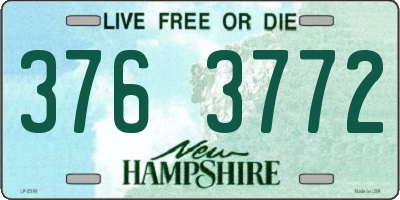 NH license plate 3763772