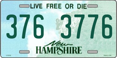 NH license plate 3763776