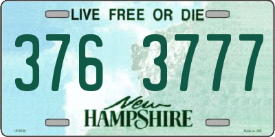 NH license plate 3763777