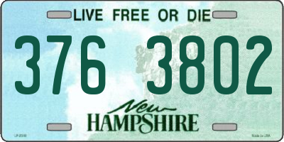 NH license plate 3763802
