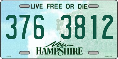 NH license plate 3763812
