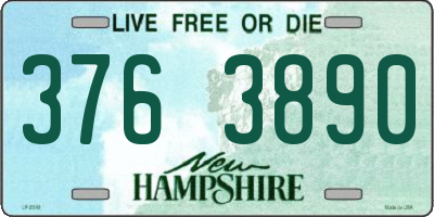 NH license plate 3763890