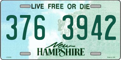 NH license plate 3763942