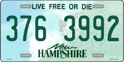 NH license plate 3763992