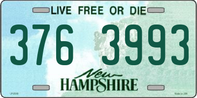 NH license plate 3763993