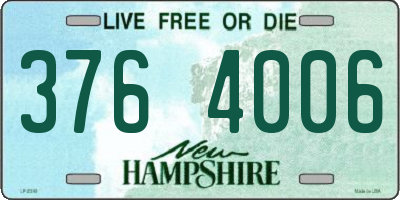 NH license plate 3764006