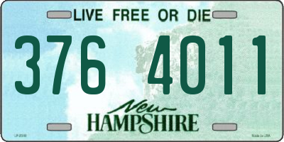 NH license plate 3764011