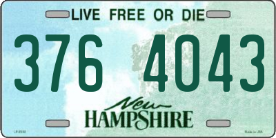 NH license plate 3764043