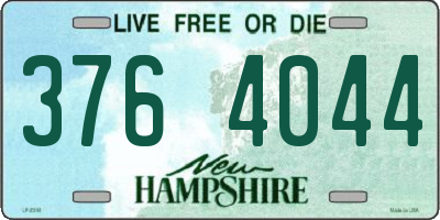 NH license plate 3764044