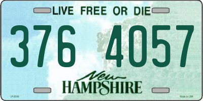 NH license plate 3764057